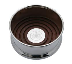 This Roberts & Doré wine bottle coaster, crafted to commemorate the upcoming Royal Wedding, is available in in hallmarked sterling silver or silver plate.